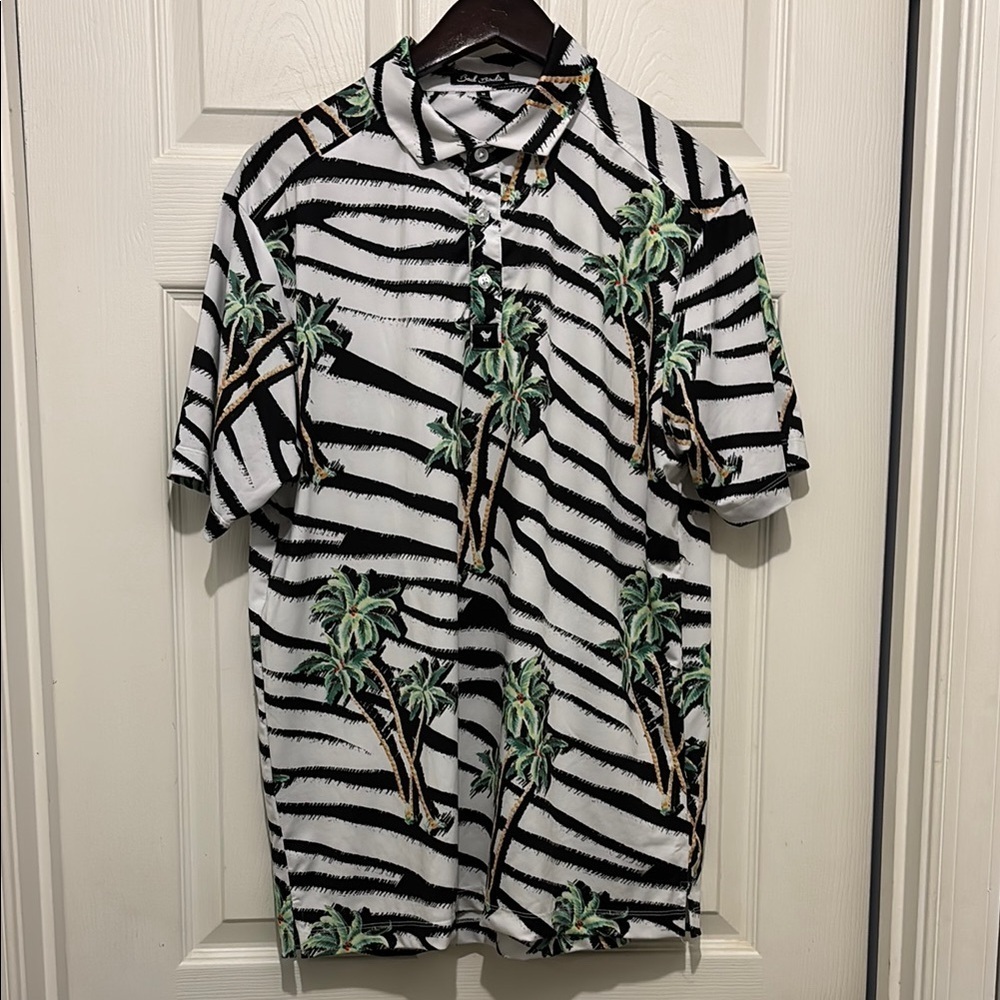 Bad Birdie Black and White Casual Button Down Shirt with Bold Stripes